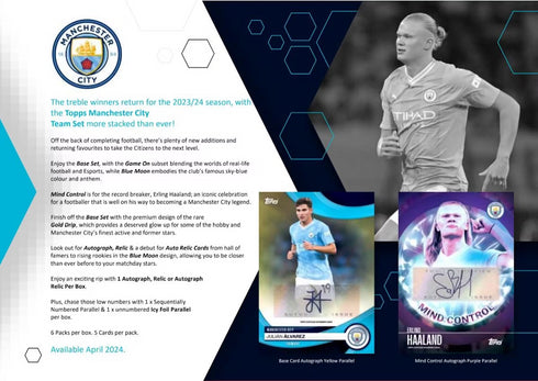 2023-24 Topps Soccer Manchester City Team Set
